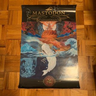 Mastodon 24 X 36 Autographed Leviathan Poster High On Fire Neurosis Tool Clutch