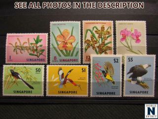 Noblespirit (th2) Desirable Singapore 62 - 69 Mnh Birds,  Flowers =$70 Cv