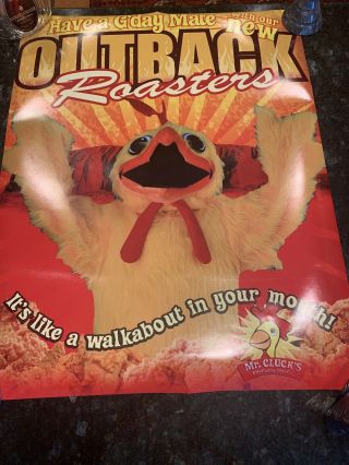 Rare Lost Tv Show Poster Outback Roasters Mr Cluck’s Chicken Shack 29x23