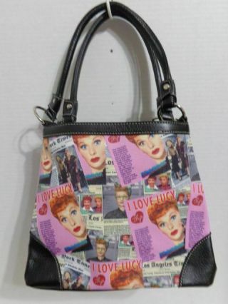 I Love Lucy Tote Bag Medium Collage Design
