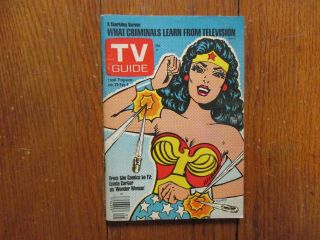 Jan 29 - 1977 Tv Guide Maga (wonder Woman/lynda Carter/evel Knievel 