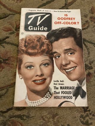 Lucy & Desi Tv Guide 6/6/52 Lucille Ball Marriage That Fooled Hollywood