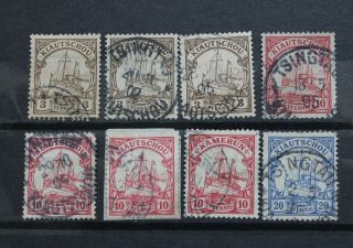 1900 Kiautschou German Office In China Stamps X 8 Mlh Cv$25