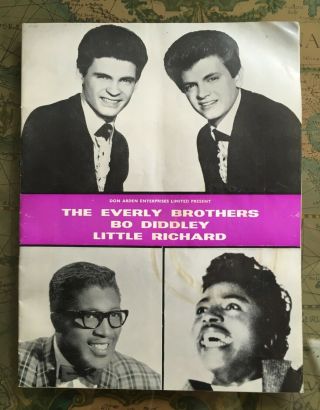 Everly Brothers/bo Diddley/little Richard 1963 Uk Tour Programme (rolling Stones)