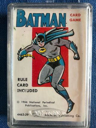 Vintage Whitman Batman Card Game 1966 W/instruction Card Cmplt Dc Comics