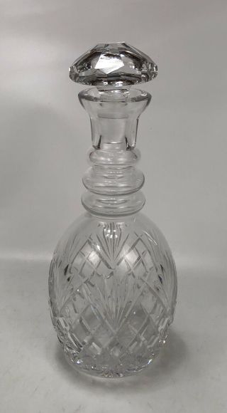 Marquis ? By Waterford Clear Crystal Whiskey Liquor Decanter With Stopper 11.  5 "