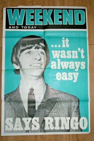 Ringo Starr It wasn ' t always easy Newspaper Poster 20 
