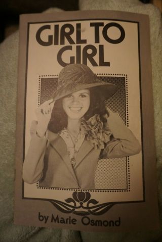 Girl To Girl Marie Osmond Book Vintage Rare