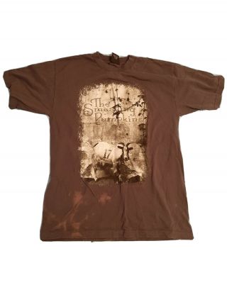 Vintage Smashing Pumpkins Adore Tour Large Goat T Shirt 1998 - Bleach Stain