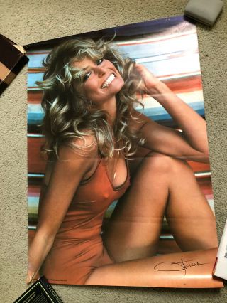 Farrah Fawcett Poster Vintage Bathing Suit 1976 Pin Up