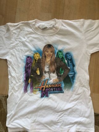 Vintage Hannah Montana Best Of Both Worlds 2007 - 2008 Tour T Shirt Large Youth