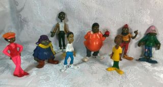 Complete Set Of 8 Fat Albert And The Cosby Kids Rare Vintage 1973 Chemtoy