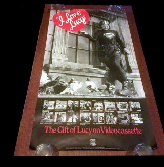 I Love Lucy Video Store Vhs Promo Poster Rolled Rare 22x40