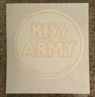 Kiss Rare 1st Kiss Army Iron On Transfer Ex,