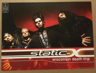 Static X Rare 1999 Promo Poster For Wisconsin Cd 24x18 Usa Never Displayed