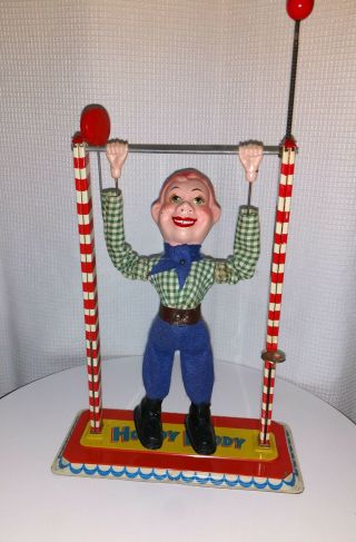 Vintage Howdy Doody Acrobat Tin Wind - Up by Arnold 1950s West Germany 3