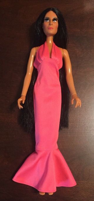 Vintage 1975 Mego Corp.  Cher Collectible 12.  5” Tall Poseable Doll Gvc