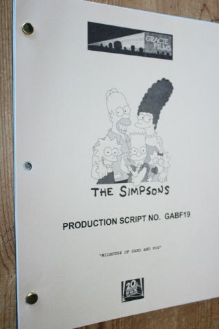 The Simpsons Rare Tv Series Show Script Episode Milhouse Of Sand And Fog