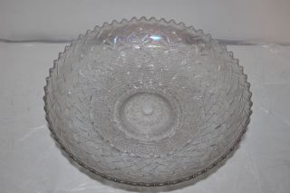 Antique Dugan Persian Garden White Carnival Glass 11 " Bowl