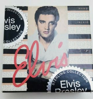 Vintage Sterling Silver Love Him Tender Elvis Presley Pin Necklace Combo 3