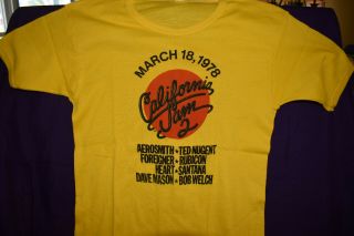 Vintage 1978 California Jam 2 T - Shirt Size Large Orginal
