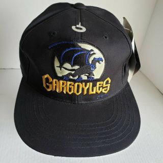Vtg Gargoyles Hat 90s Cartoon Ball Cap Youth Size Glowing Snapback Nos W Tags