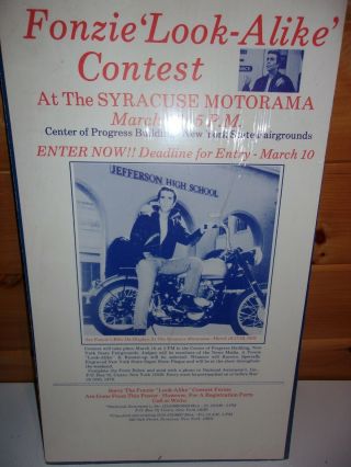 Fonzie Look - Alike Contest Vintage Syracuse Motorama 1979 19 " X 11 "