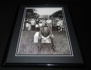 Dan Rather White House Framed 11x14 Photo Display Cbs