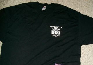 Rare Sz Xl Aerosmith /kiss Crew Shirt Plus More Live