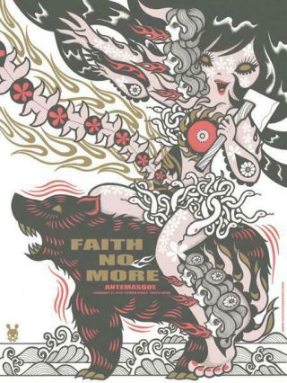 Faith No More Tokyo (1) Silkscreened Poster Junko Mizuno - Mike Patton