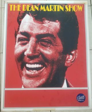 Vintage 1967 Tv Station Advertising Poster Of The Dean Martin Show