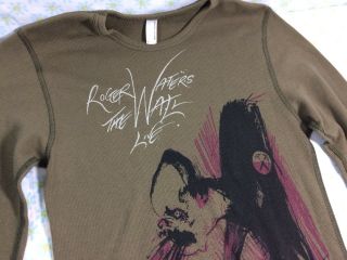 Roger Waters The Wall Live Concert Tour Thermal Shirt Pink Floyd Small 2010