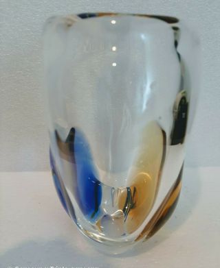Elegant Czech Art Glass Vase Designed By Frantisek Zemek For Mstisov Circa1950 ' s 2