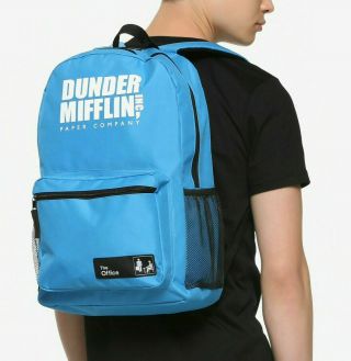 The Office Dunder Mifflin Paper Company Blue Backpack Hot Topic