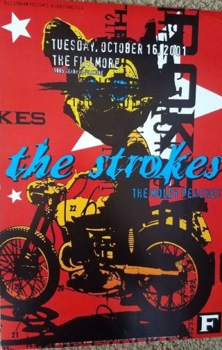 The Strokes Fillmore Poster F483 Bill Graham James Rheem Davis 2001