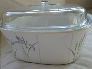 Corning Ware Shadow Iris 5 Qt.  Casserole A5 - B With Dome Lid