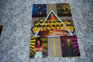 Vintage 1988 Stryper Wall Calendar,  Christian Rock Metal Band 12 " X17 " Full Color