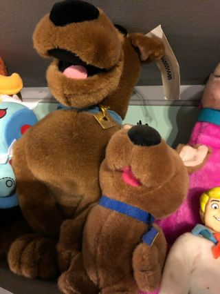 Plush Tv & Movie Character - Large Scooby Doo & Scrappy Doo Vintage Plush