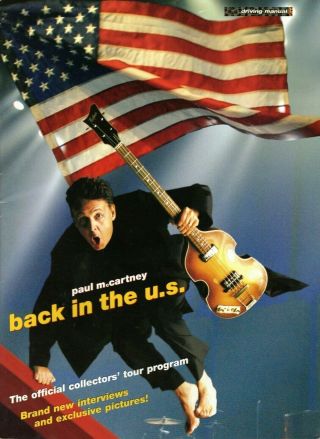Paul Mccartney 2002 Back In The U.  S.  Tour Concert Program Book - Beatles - Nmt 2 Mnt