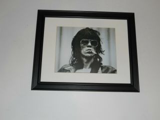 Rolling Stones Keith Richards W/ Sunglasses 1970 Picture Framed Print 14 " X17 "
