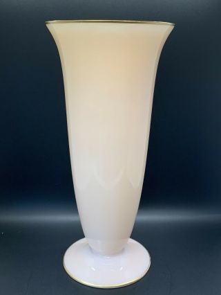 Cambridge Glass Crown Tuscan Flower Vase With Gold Trim