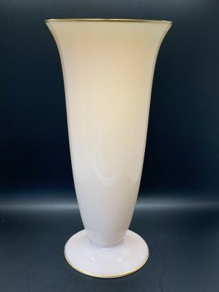 Cambridge Glass Crown Tuscan Flower Vase with Gold Trim 2