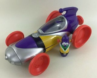 Veggie Tales Larrymobile Rocket Car Larry Boy Pop Off Wheels Toy Vehicle 2000