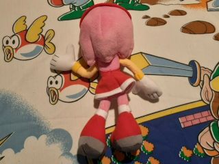 RARE TOMY Sonic the Hedgehog Amy Rose Plush Toy Doll SEGA Official HTF Modern 3