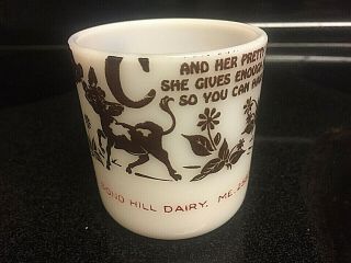 1940 ' s Bond Hill Dairy Co.  G.  H.  Berling MILK GLASS MUG.  C is for Cow.  Offset 3