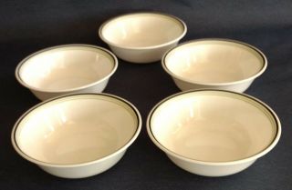 Vintage “Black Orchid” CORELLE by Corning Tableware 5 COUPE CEREAL BOWLS 3
