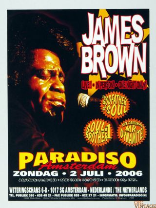 James Brown Poster 2006 Jul 2 Paradiso Amsterdam