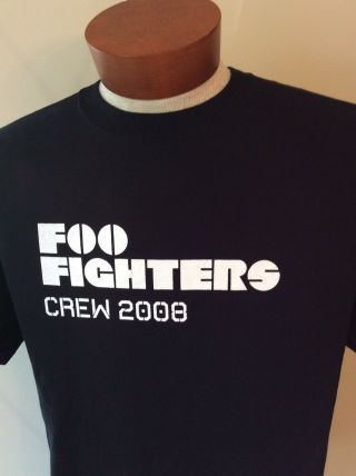 Foo Fighters 2008 Tour Local Crew T Shirt Black Xl Never Worn