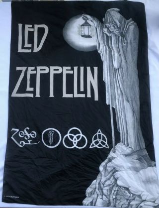 Led Zeppelin Zoso 2004 Myth Gem Cloth Poster Scarf Banner Band Concert Flag