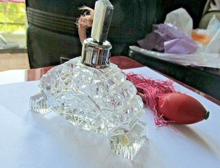 Bohemian Art Deco Crystal Glass Perfume Bottle Tassel